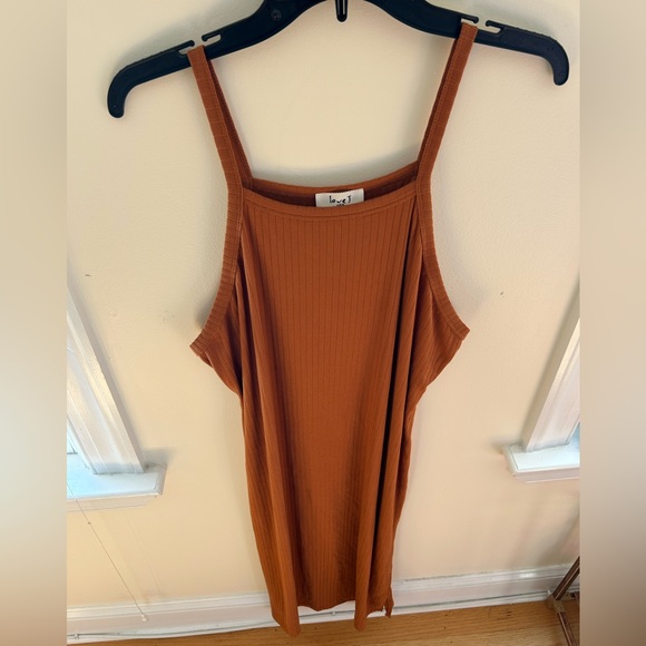 Love J Brown racerback Plus Size Bodycon dress - RAINBOWSHOPS - Picture 3 of 4